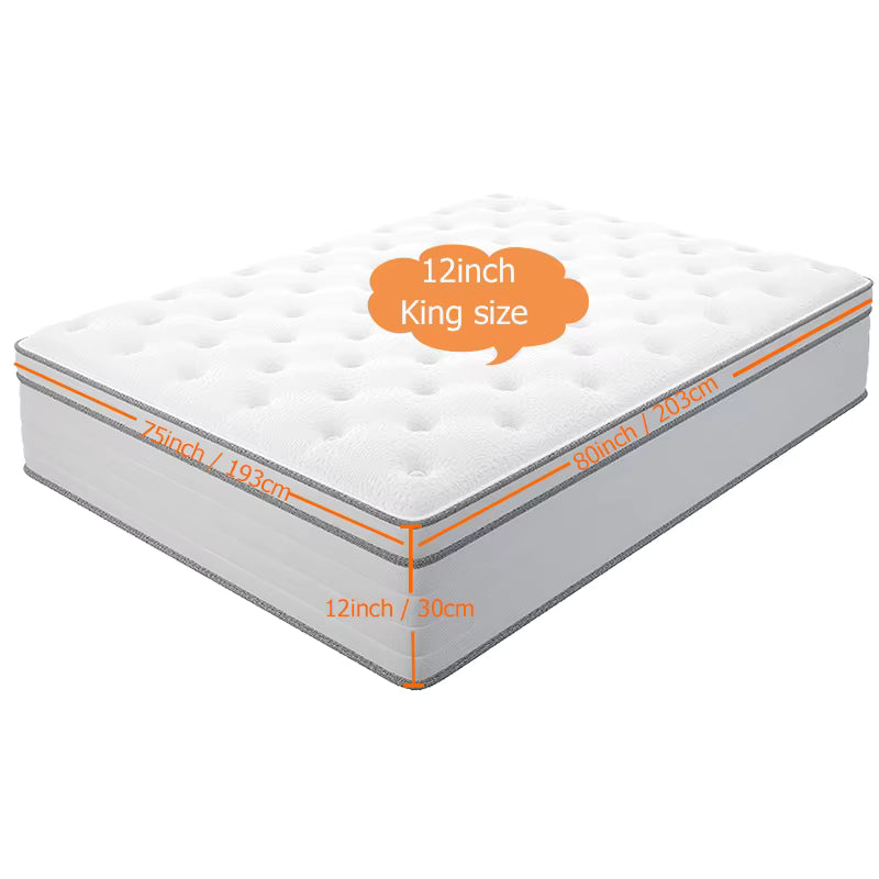 Luxury Hybrid Pocket Spring Mattress – Pressure Relief Medium Firm
